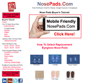 Tablet Screenshot of nosepads.com